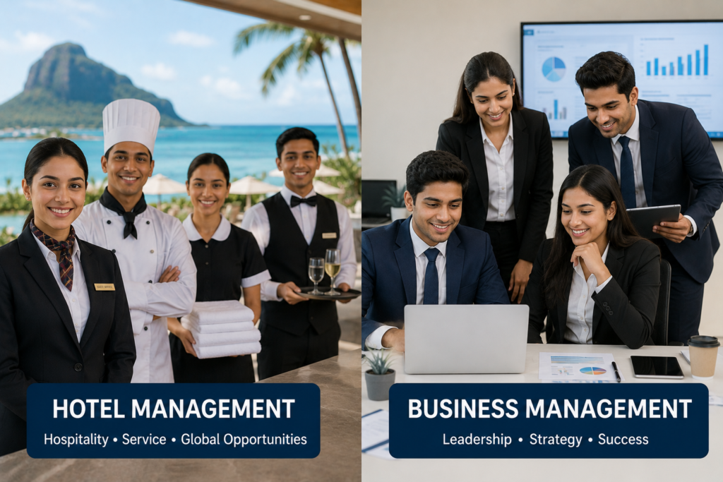 students choosing hotel management Mauritius
